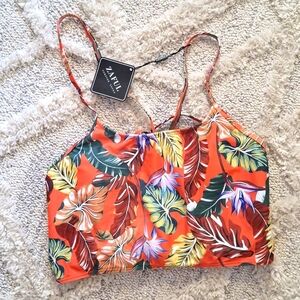 NWT Zaful Women's Tropical Bathing Suit Top Size 12 with Tie Back